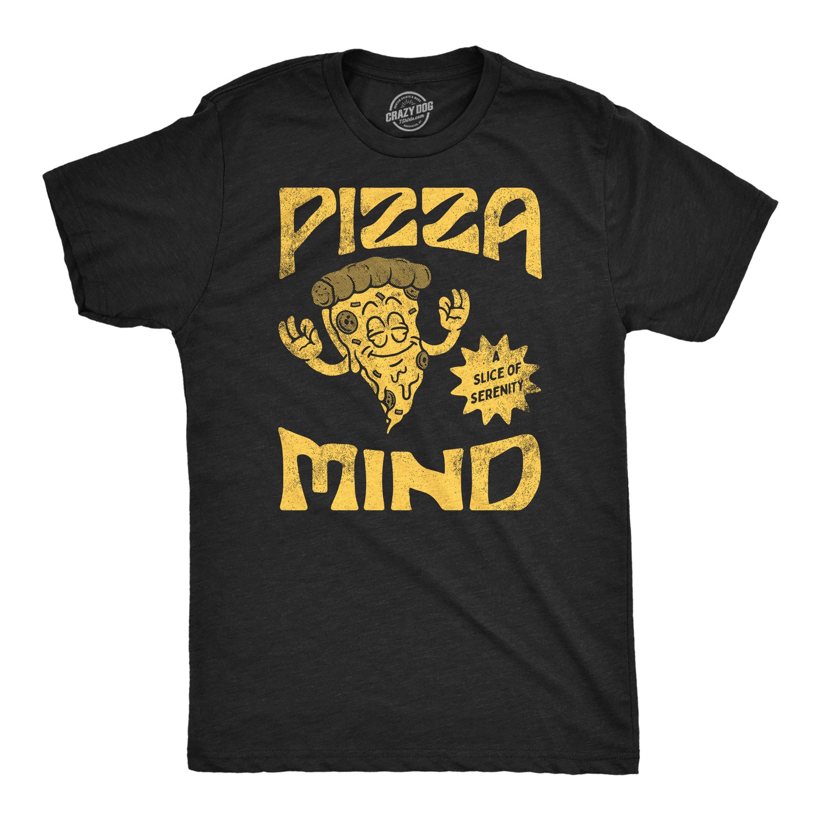 Mens Funny T Shirts Pizza Mind Sarcastic Food Graphic Tee for Men