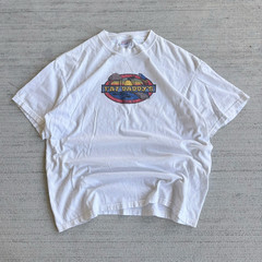 Vintage 90s Fat Daddy’s White Graphic Tee Size Large