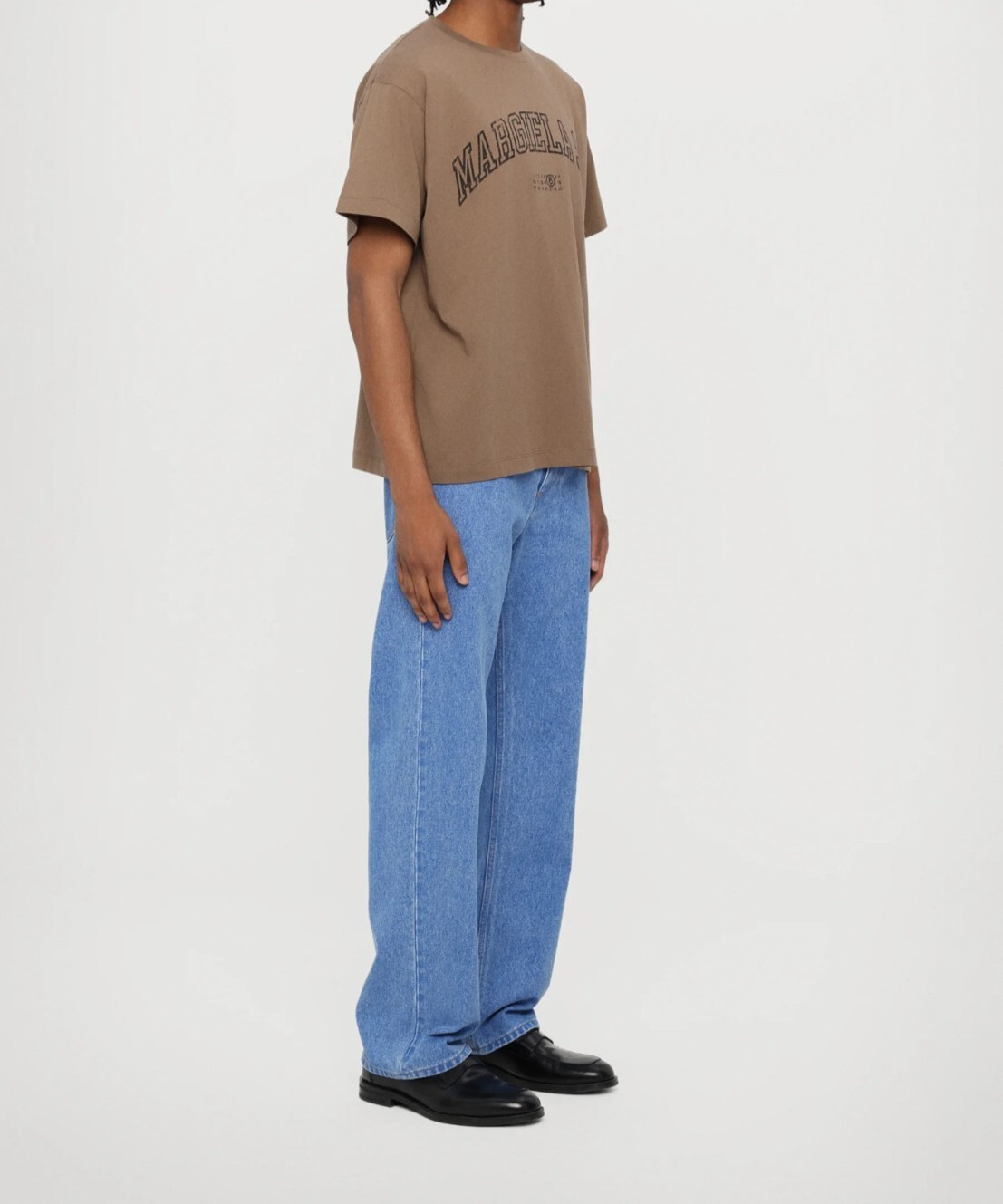 NW maison margiela MM6 T-shirt printed logo light brown SH0GC0046S24312 regular gallery