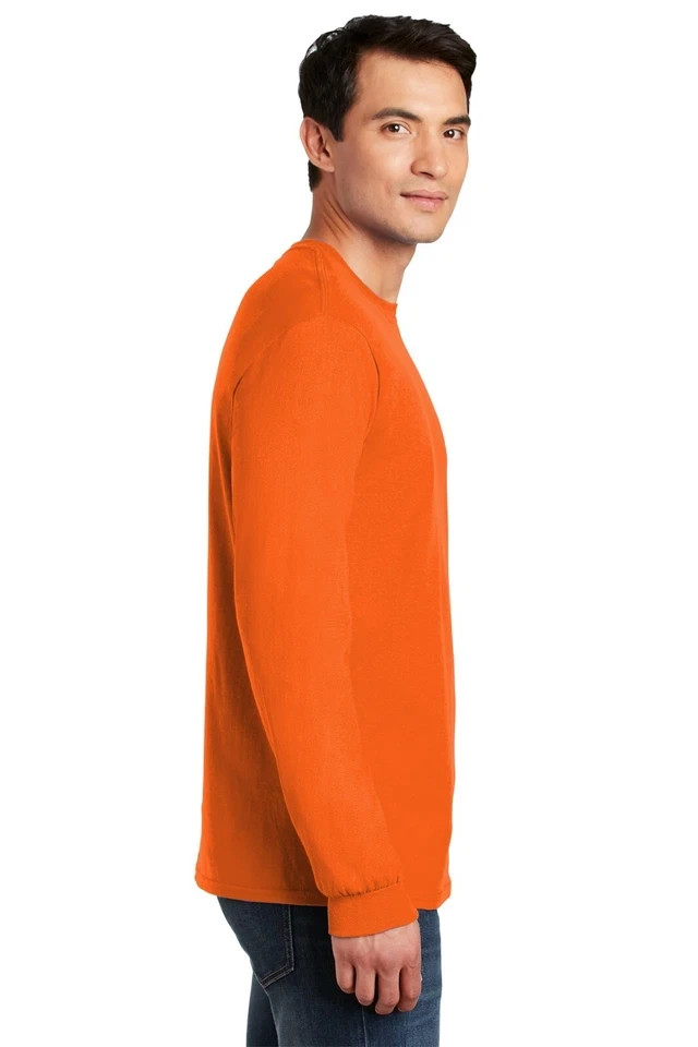 Gildan G540 Men's Heavy Cotton Preshrunk Tshirt Long Sleeve Crew Neck T-Shirt gallery