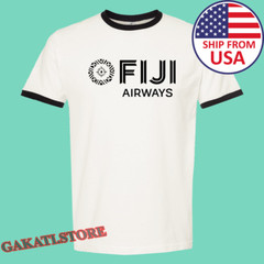 Fiji Airways Cool Men’s Ringer Black Size S to 3XL