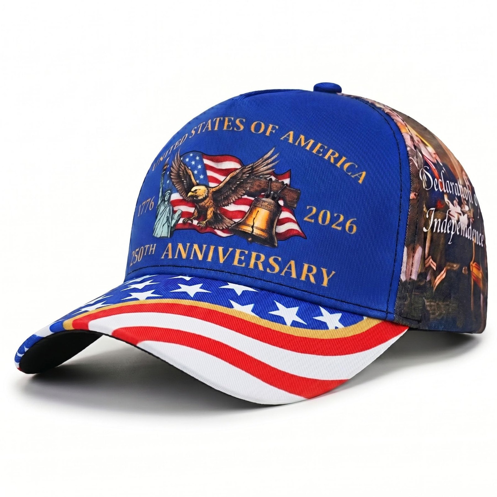 250th Anniversary USA Hat, Patriotic 1776-2026 American Anniversary Historica... gallery