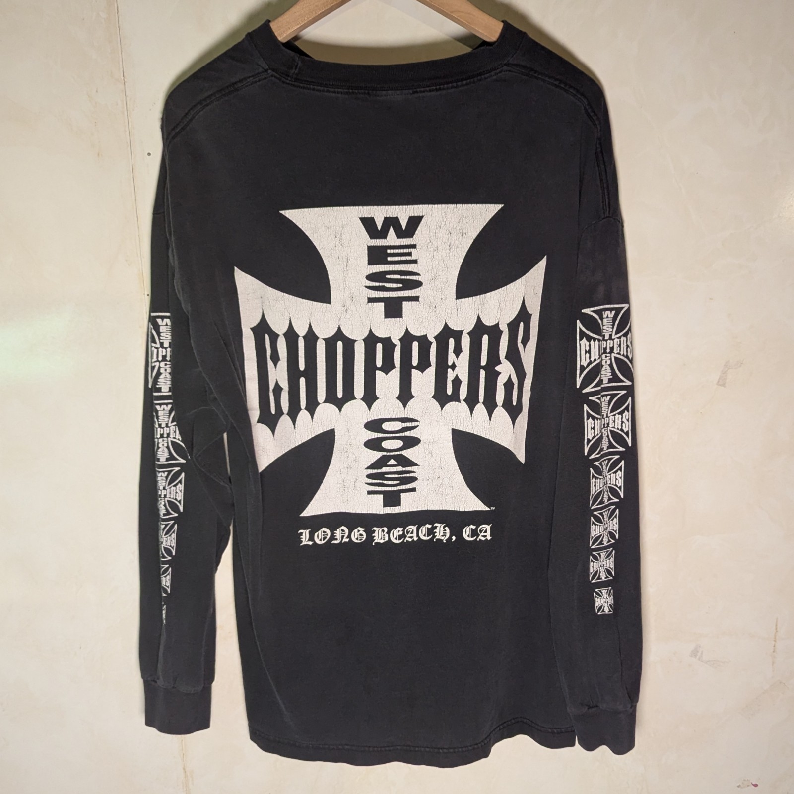 Vtg Y2k West Coast Choppers Long Sleeve Black Jesse Who? Paul Walker Large
