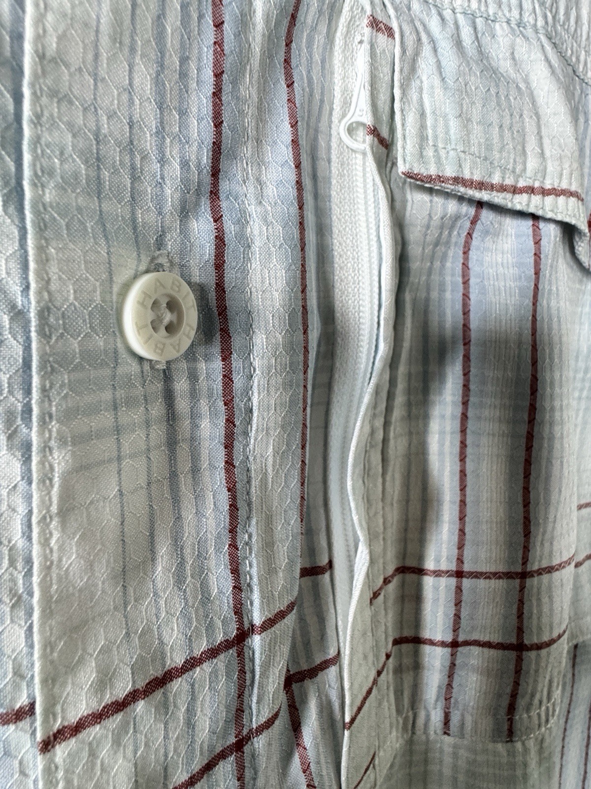 Habit Travel Shirt L Plaid UPF 40 Sun Protection Lightweight Fishing Sports gallery