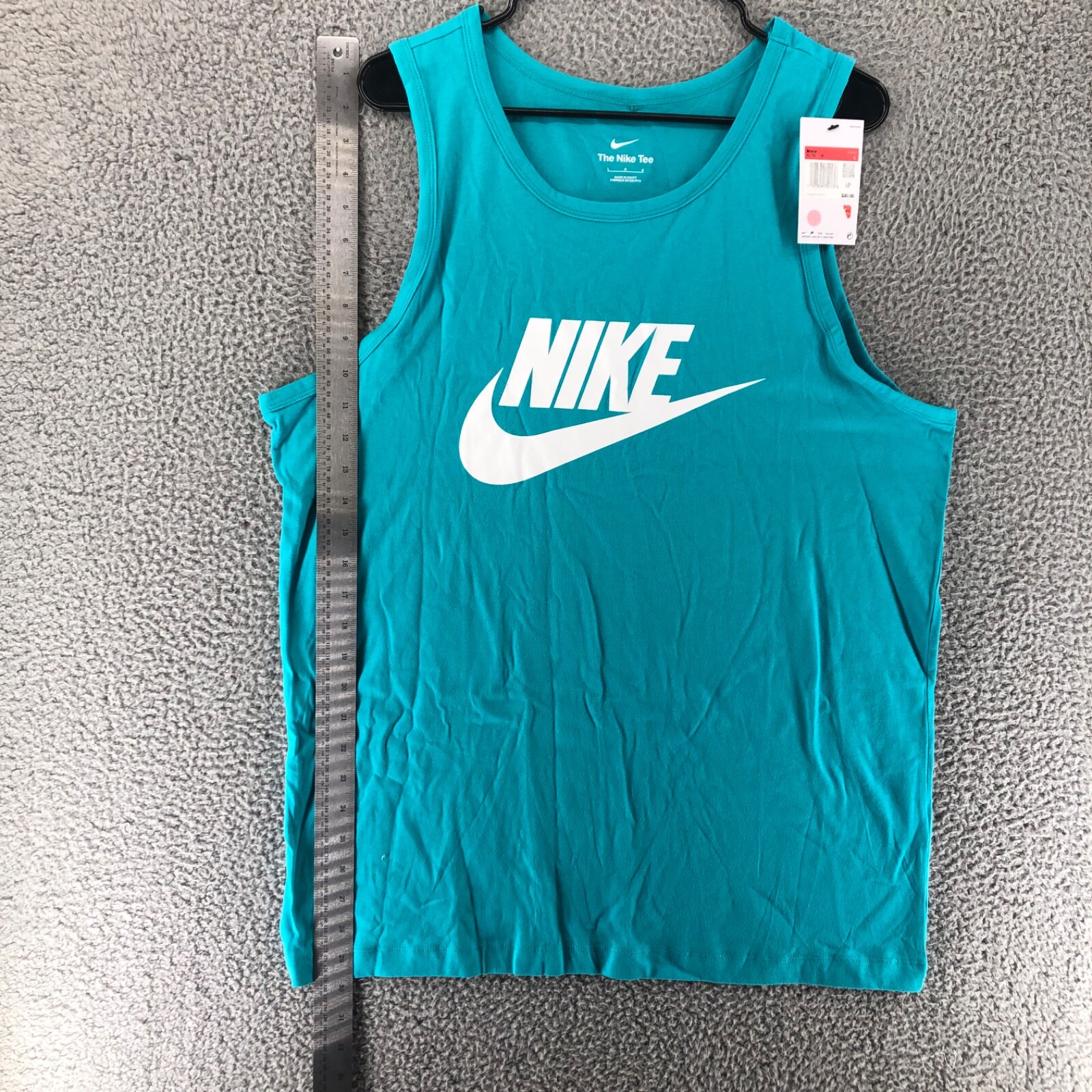 Nike Sportswear Icon Futura Tank Top Men’s L Teal Green White AR4991 345 gallery