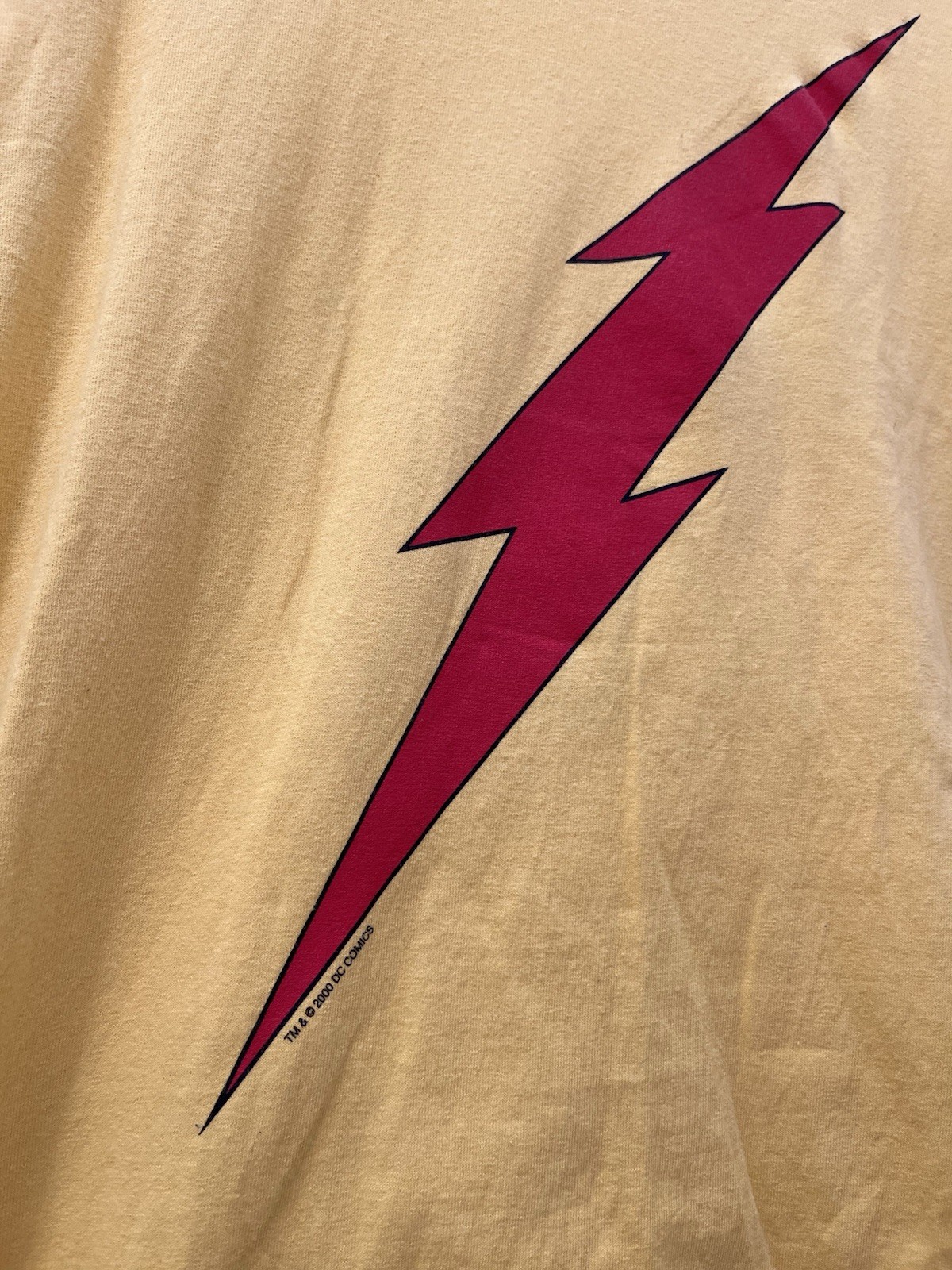 Vintage Reverse Flash DC Comics Logo Graphic Yellow Long Sleeve Shirt Men’s L gallery
