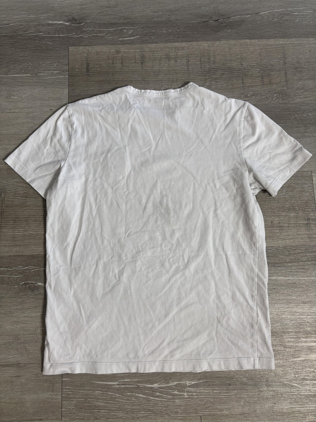 Moncler Shirt Mens Medium White Logo Patch Graphic Tee T-Shirt Designer gallery