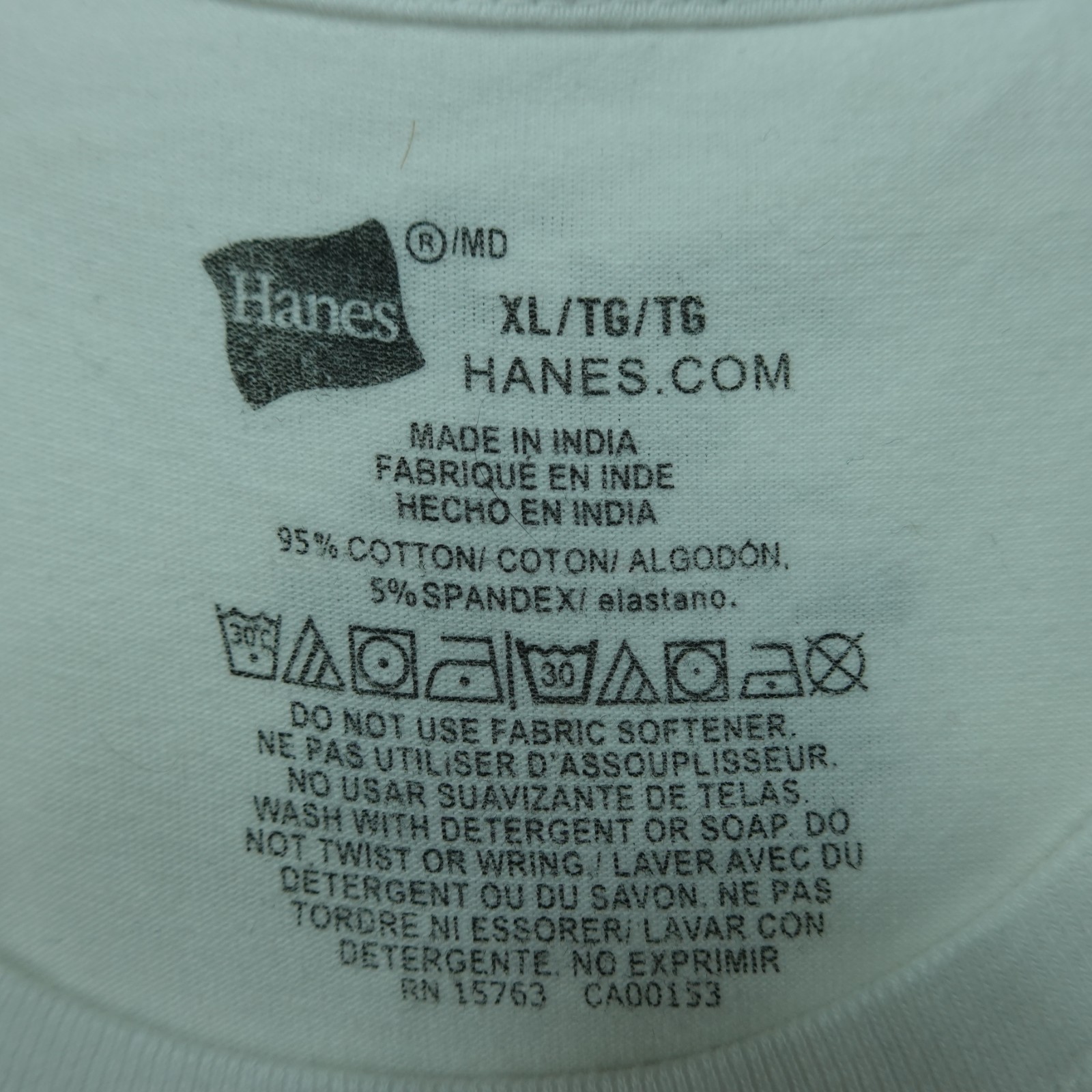 Hanes Shirts Mens Extra Large 46/48 White Cotton Stretch Comfort Fit 4 Pack gallery