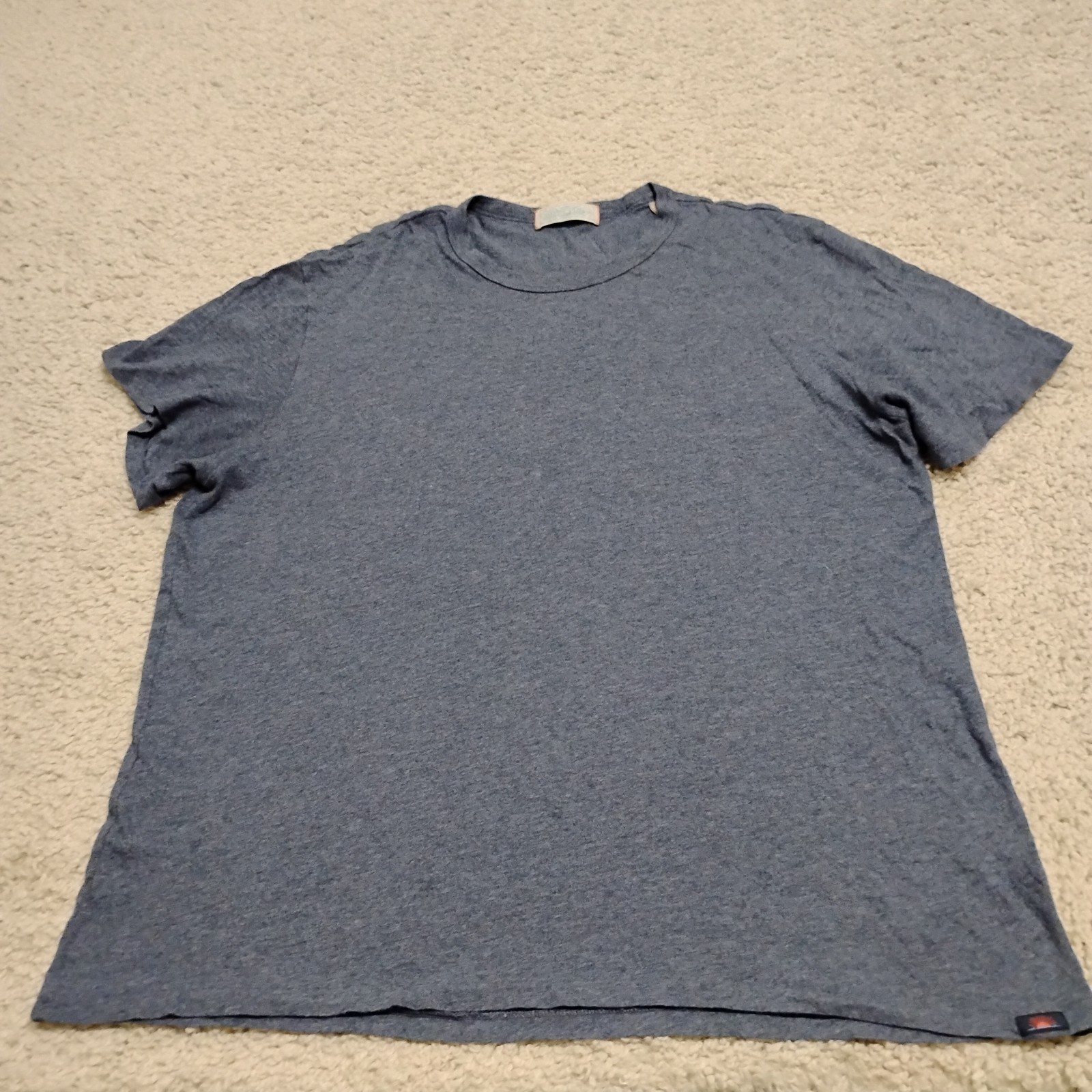 Faherty T Shirt Mens XL Blue Crew Chambray Tees Modal Casual Beach Designer Logo gallery