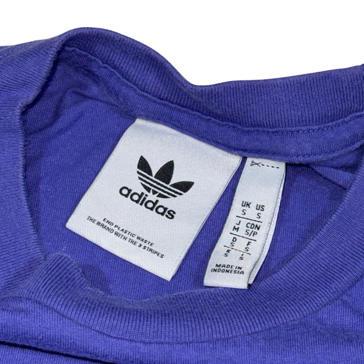 Adidas Embroidered Logo T Shirt Men’s Size Small Purple Short Sleeve Graphic gallery