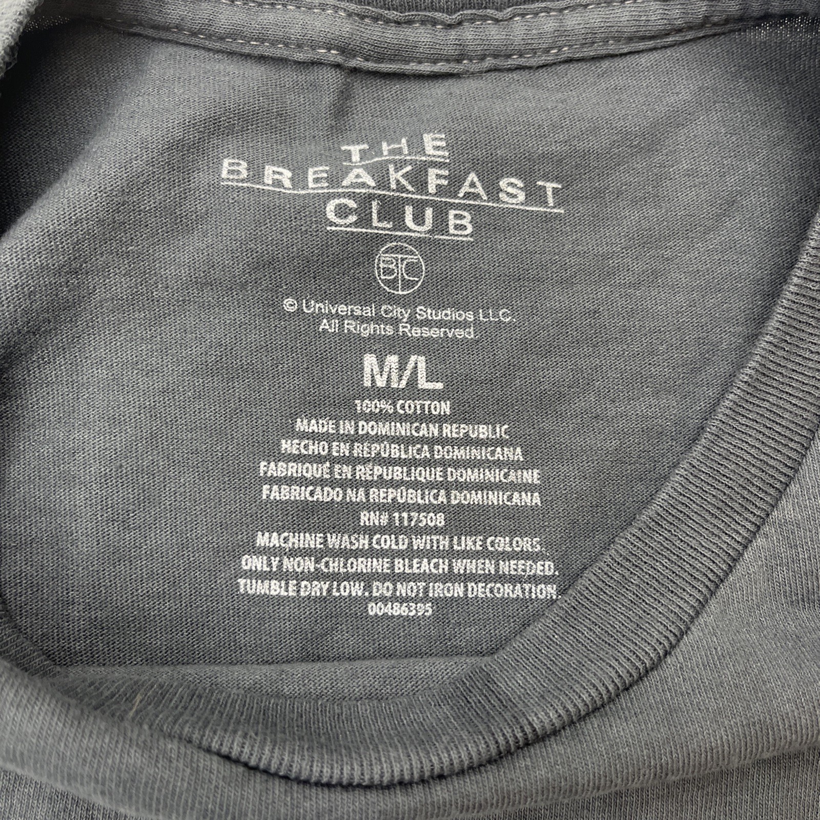 The Breakfast Club Movie Graphic T Shirt Men's M L Gray Iconic Film Tee gallery