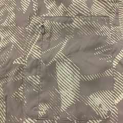 Under Armour Dockside SS Novelty UPF 30 Button Shirt Beige Sand Camo Color Sz M