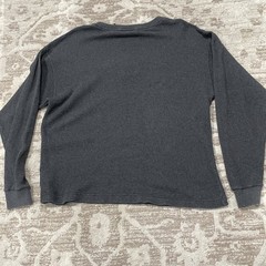 Harley-Davidson Shirt Mens Medium Gray Thermal Waffle Long Sleeve Made USA Vtg