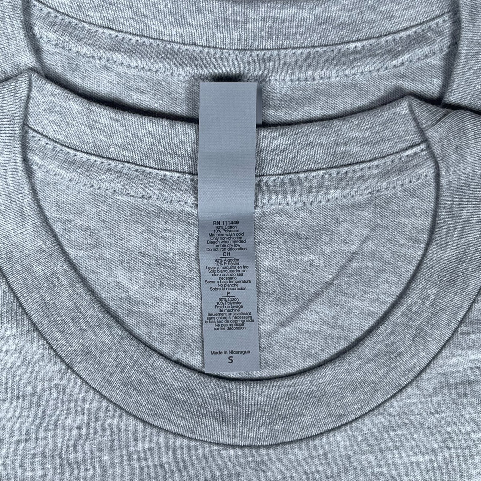 Lot of 3 Next Level Unisex Premium Gray TShirts Plain Super Soft US Size S gallery
