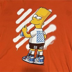 The Simpsons Bart Simpson Off-White Graphic Men’s Short Sleeve Crew Neck T-Shirt