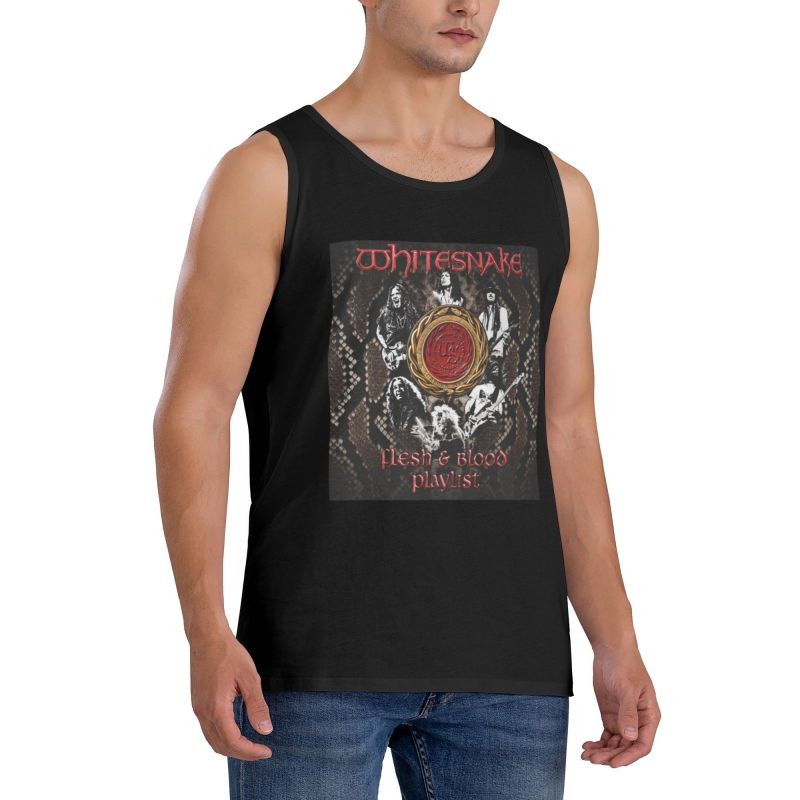 Men Workout Gym WhiteSnake 1987 Tank Top Fitness Sleeveless T Shirt gallery