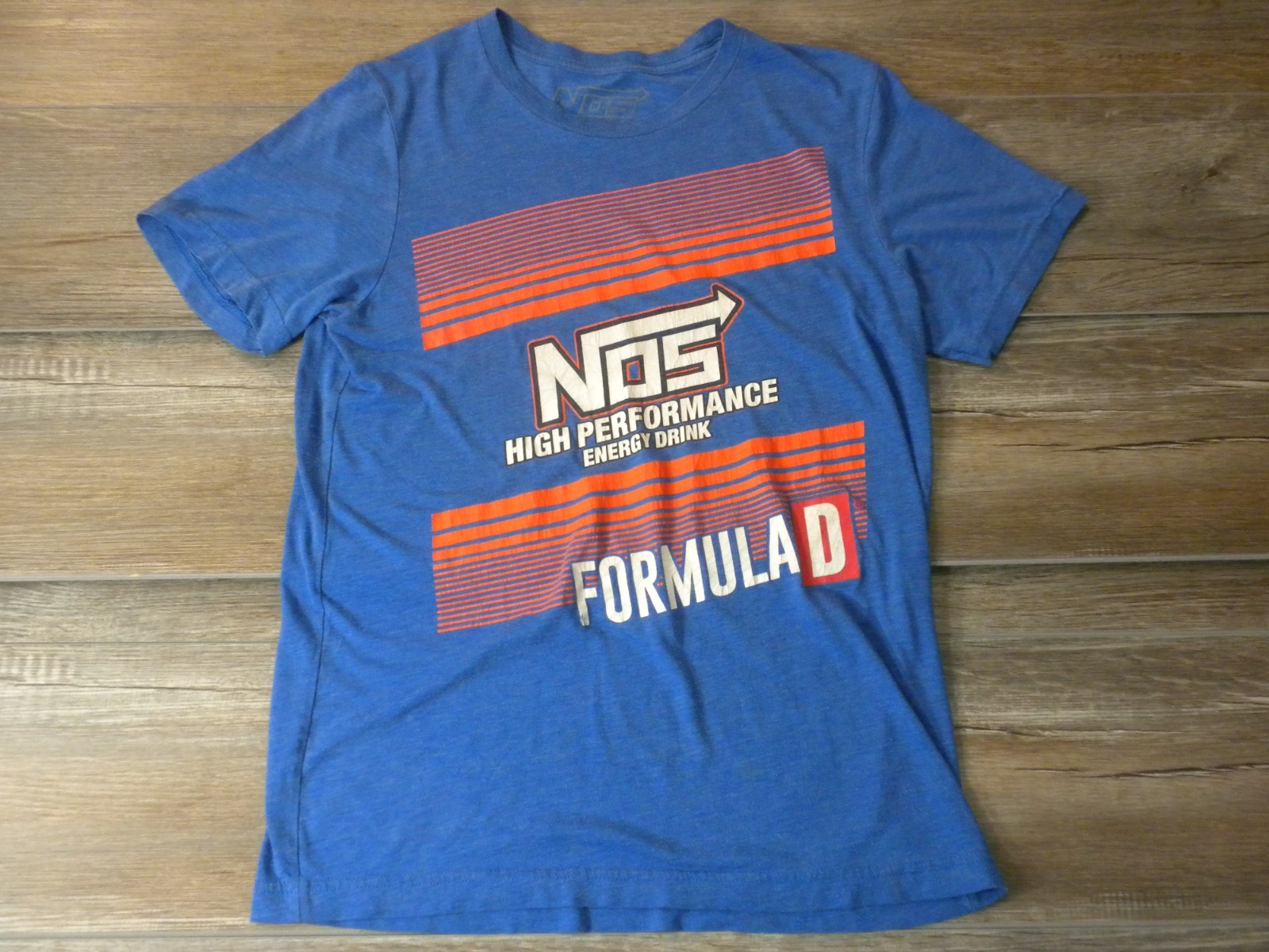 NOS Energy Drink T-shirt M Blue High Performance Formula D Drift Racing Series gallery