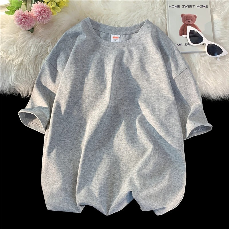 100% Cotton O-Neck Oversized Summer Short Sleeve Men's T Shirt HipHop Streetwear gallery