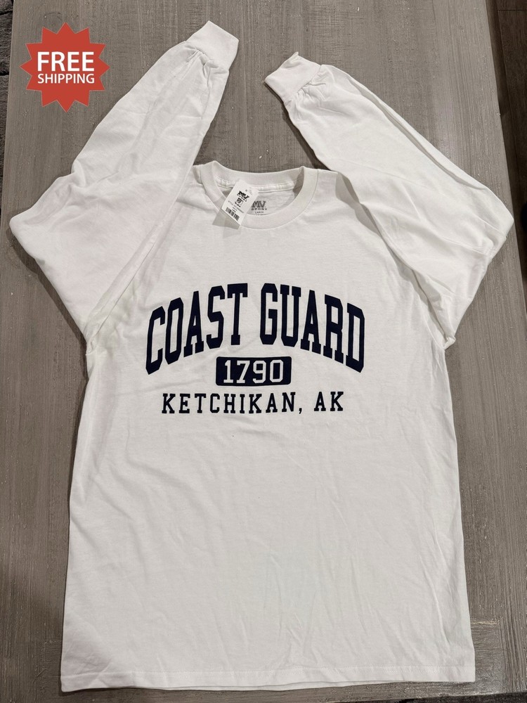 USCG U.S. Coast Guard “1790 KETCHIKAN, AK” Long Sleeve T-Shirt -Size M / MEDIUM