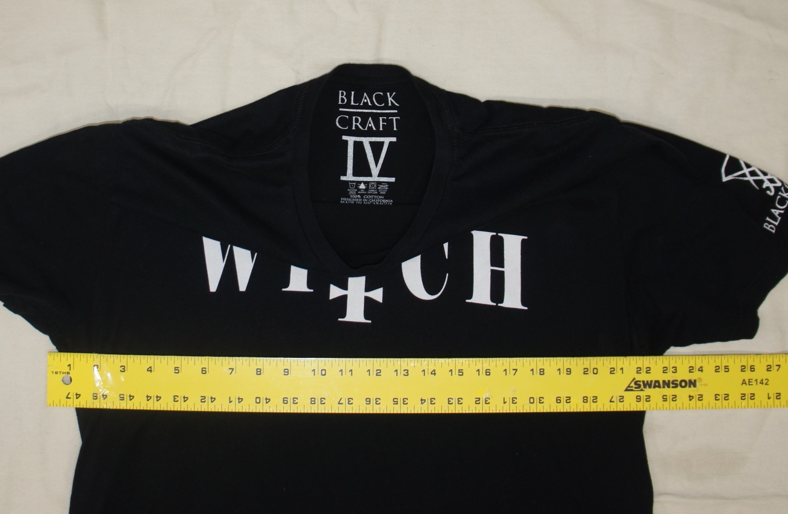 Blackcraft Cult Witch Inverted Cross T-Shirt Black XL Luciferian Seal Sleeve gallery