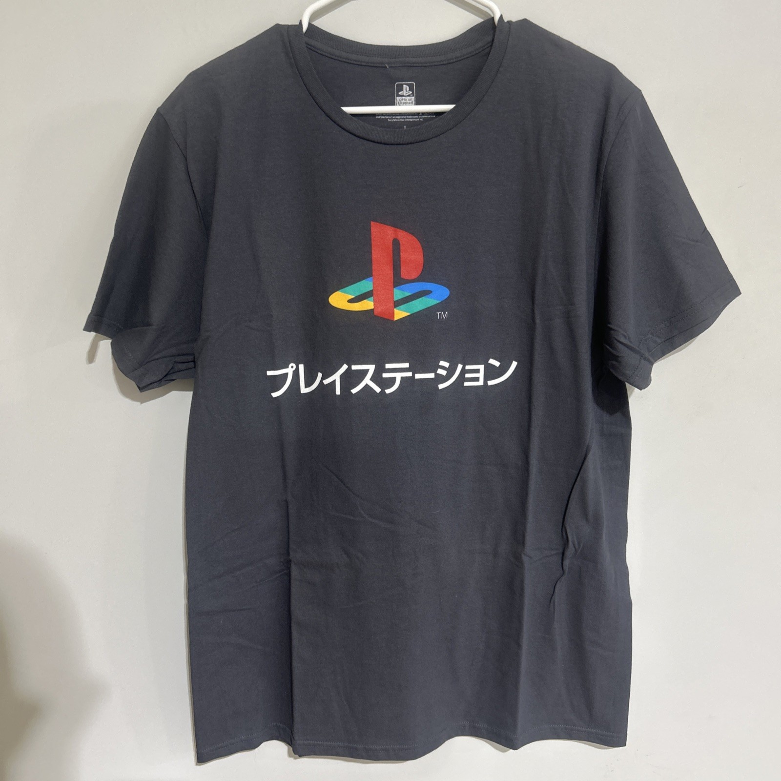 NWOT Official PLAYSTATION 100% Cotton TEE / T-Shirt Size LARGE Dark Gray gallery