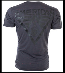 AMERICAN FIGHTER Dark Charcoal Grey Black ALASKA Athletic Graphic T-shirt NWT