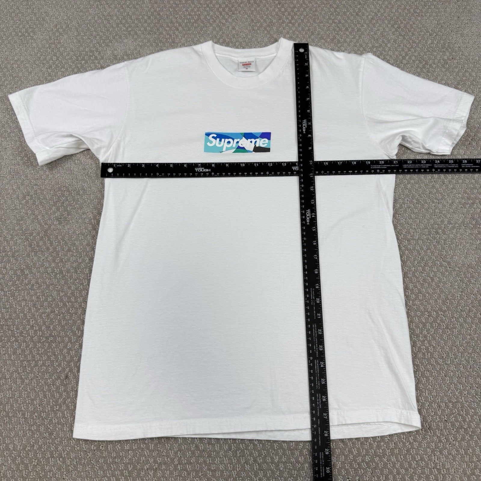Supreme x Emilio Pucci Box Logo Tee "White Blue" T-shirt BOGO SS21 Size M gallery