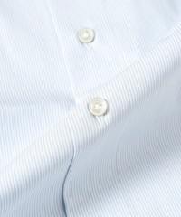 (ASK availability First) BEAMS Borriello Microstripe wide collar shirt New