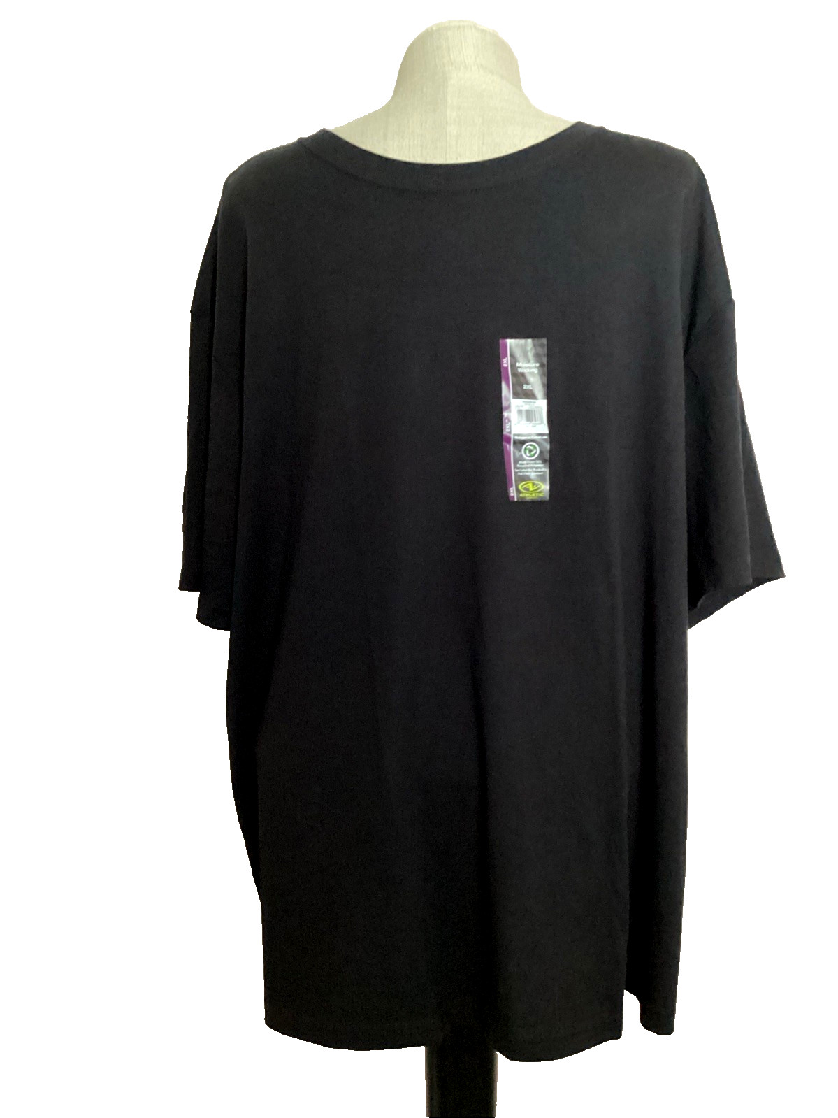 ATHLETIC WORKS Tri-Blend Black Short Sleeve Crew Neck T-Shirt Sz 2XL* gallery