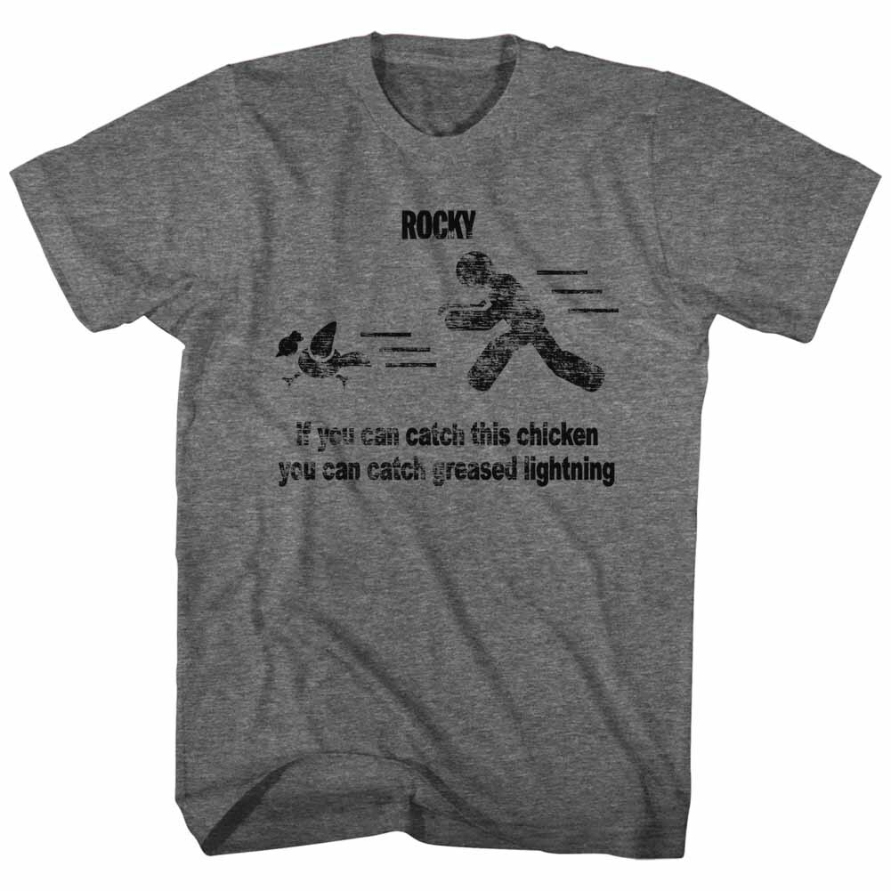 Rocky II Movie Catch This Chicken You Can Catch Greased Lightning Men's T Shirt gallery