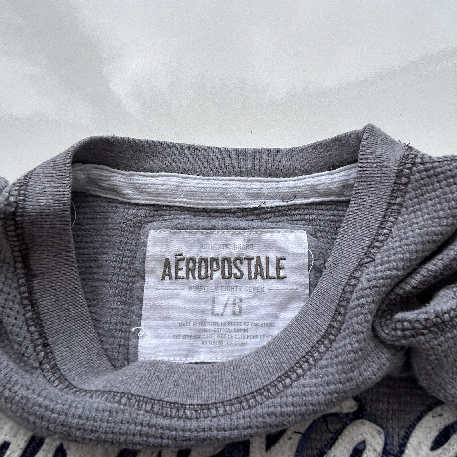 Vintage Y2K Aeropostale Thermal Waffle Knit Embroidered Logo Size Men’s Large gallery