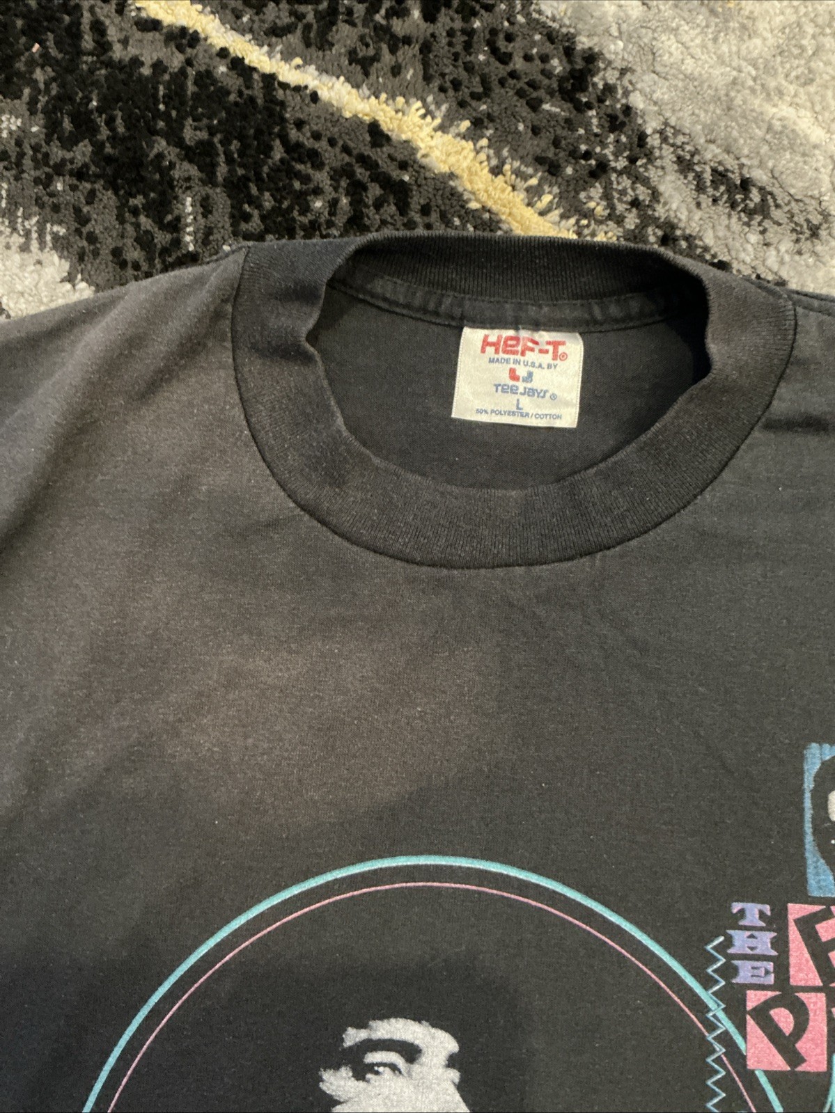 Elvis Presley Shirt Mens L Black Teejays 1991 Gentle on My Minds Graceland gallery