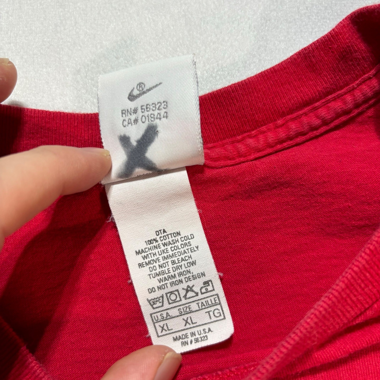 Vintage 90s Nike T-Shirt Men XL Red Def Jam Just Do It Graphic Single Stitch USA gallery