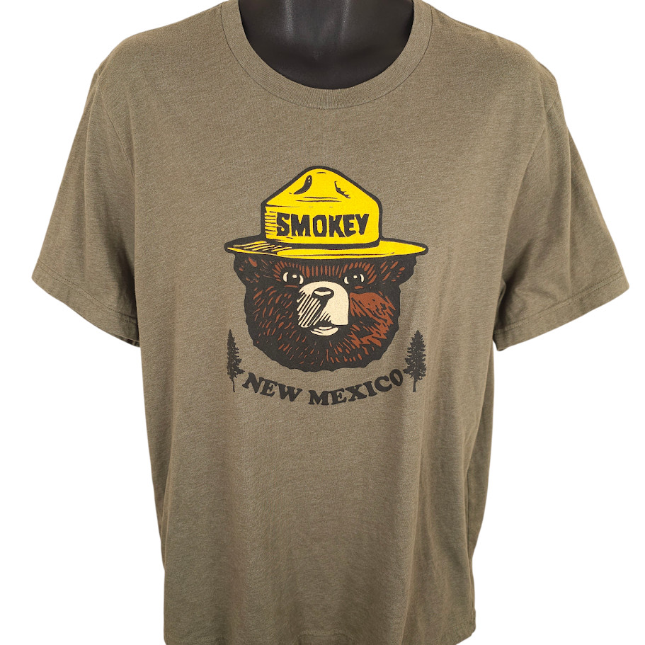 Smokey The Bear T Shirt Mens Size XL Green New Mexico Travel Destination Tee gallery