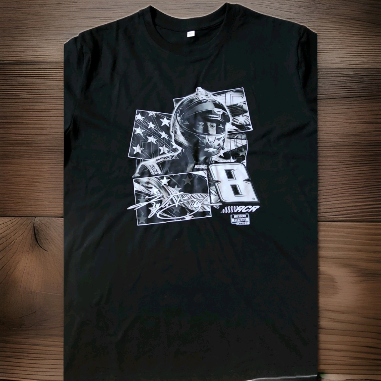 2026 2XL Kyle Busch #8 RCR Racing Patriotic American Flag Graphic T-Shirt & 1 XL gallery
