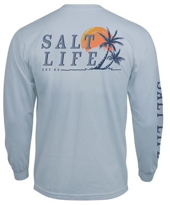 Mens Salt Life Leaning Palms Graphic Long Sleeve T-Shirt - 2XL/XL/Large - NWT gallery