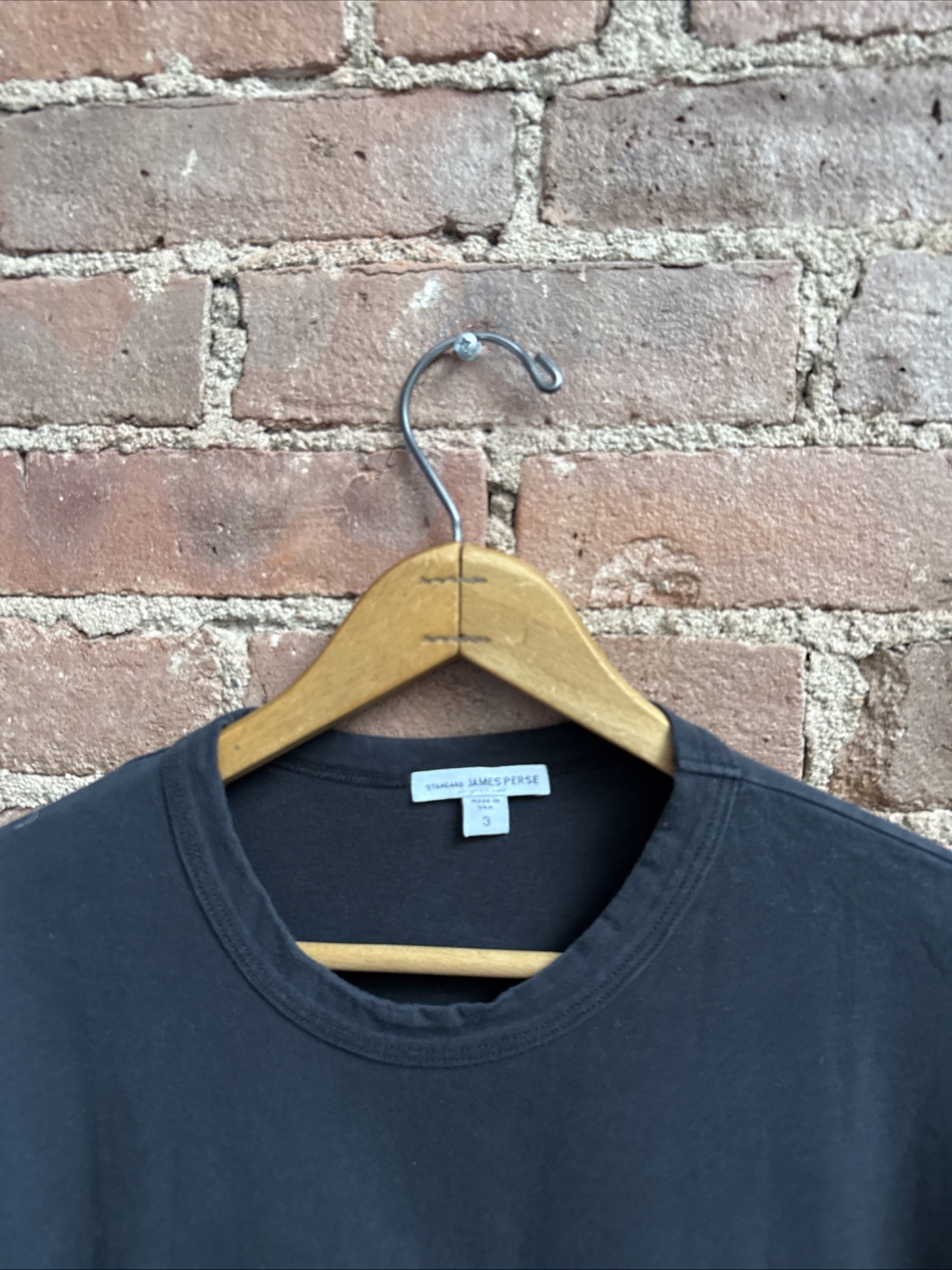 James Perse Mens T Shirt, Sz 3, Black 100% Cotton, USA gallery