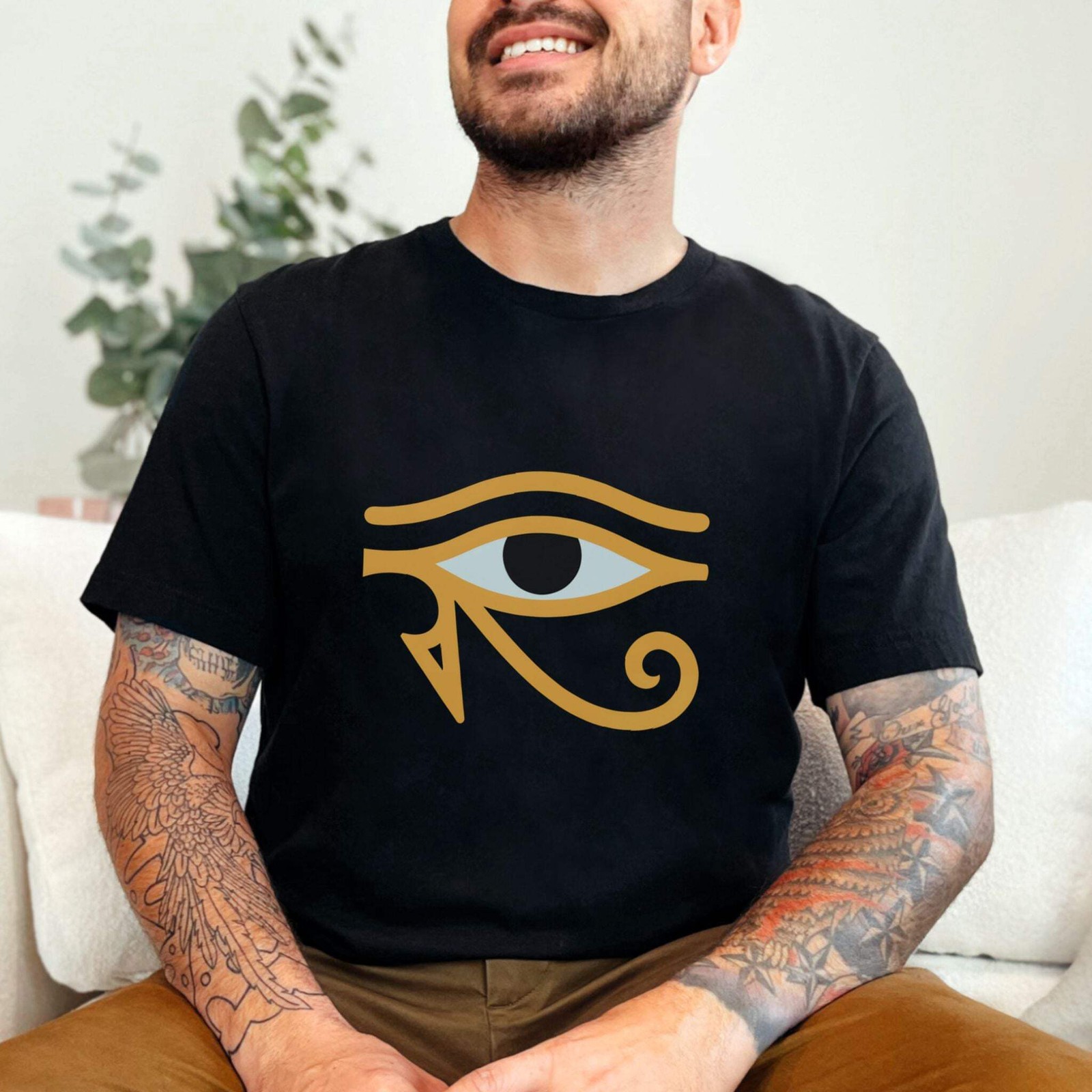 Eye of Horus T-Shirt | Ancient Egyptian Symbol Graphic Print Unisex Tee Shirt gallery