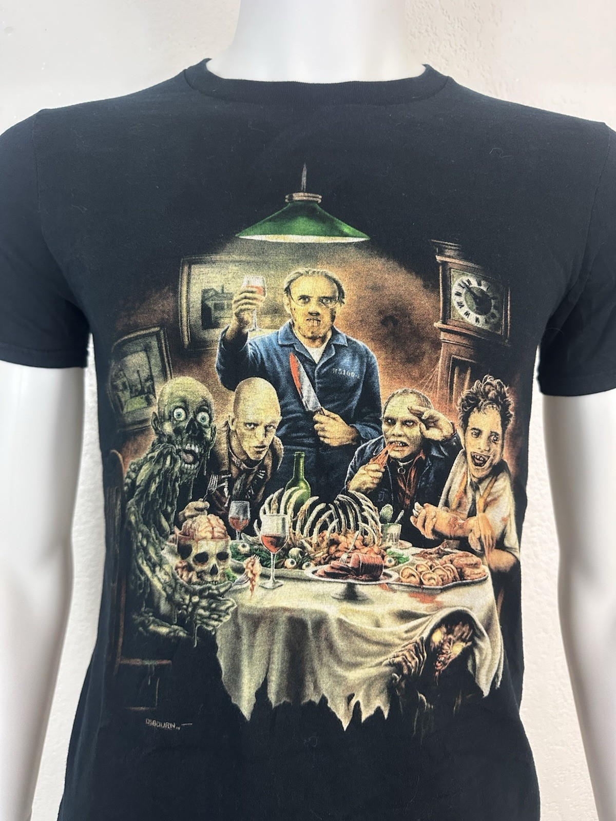 Fright Rags Horror Dinner Party Graphic Tee - Small - DSGBURN Art - Black gallery