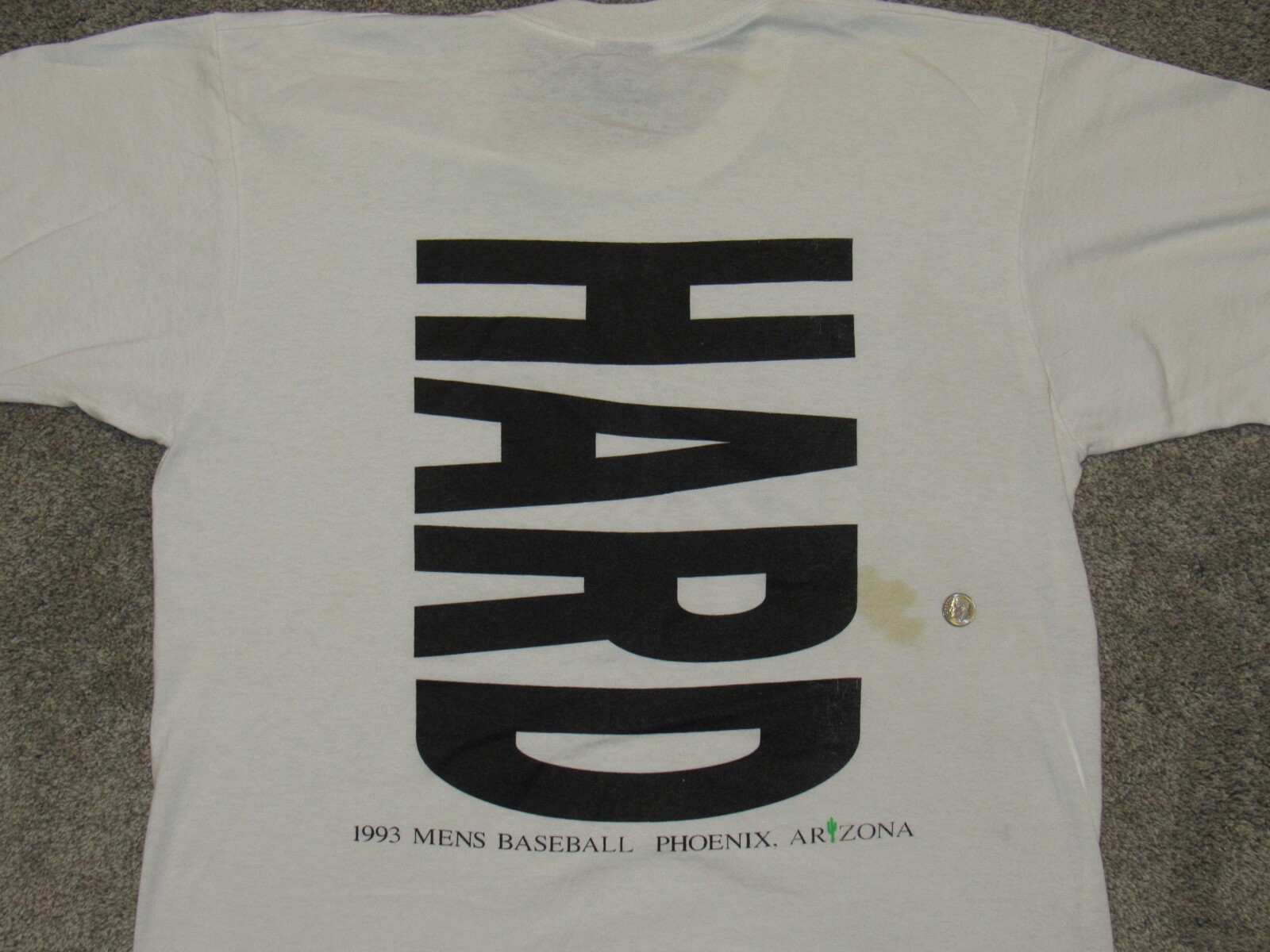 Vtg 1993 PHOENIX Baseball T-SHIRT Mens L Play Ball Hard Arizona 90s Funny Sports gallery