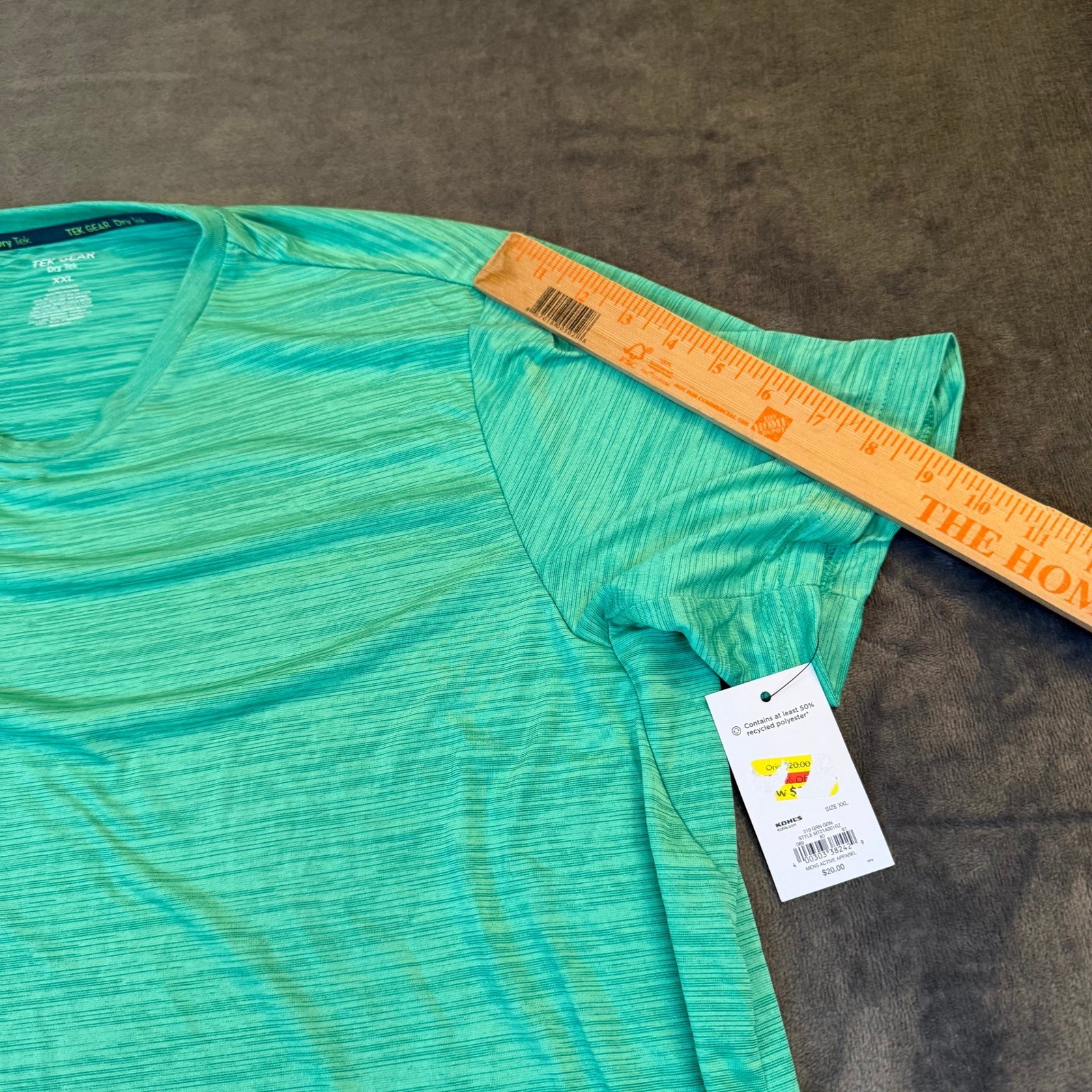 Tek Gear Dry Tek T Shirt Mens XXL Green Moisture Wicking Performance gallery