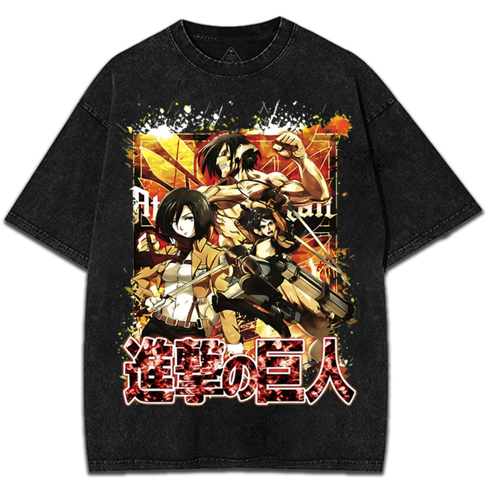 Graphic Streetwear Tee Attack on Titan Vintage Anime T-Shirt