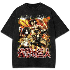 Graphic Streetwear Tee Attack on Titan Vintage Anime T-Shirt