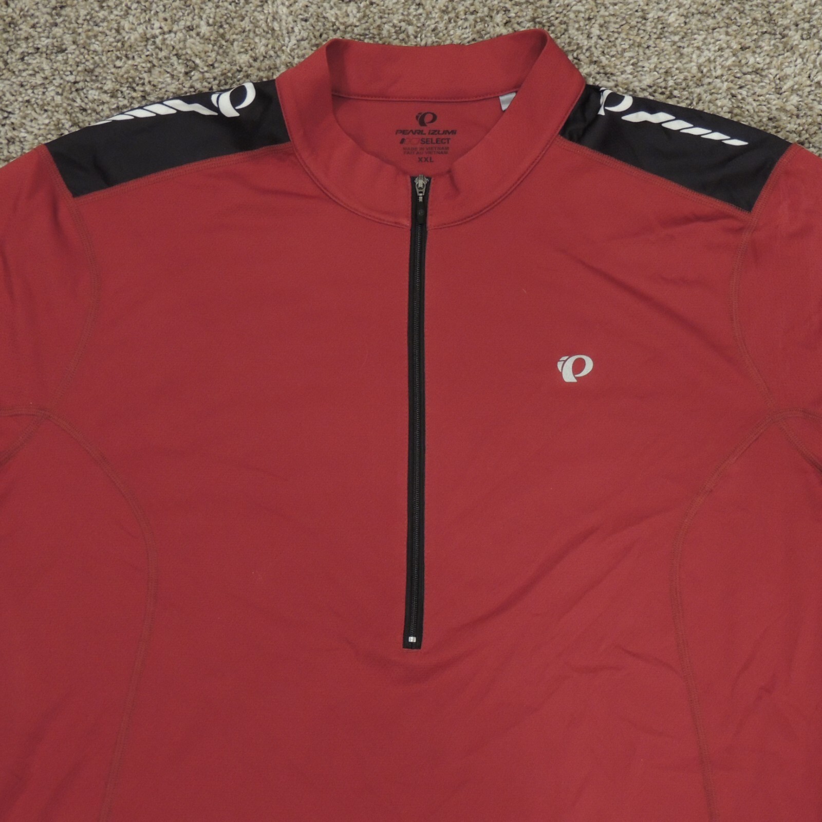 Pearl Izumi Select Cycling Jersey Mens Size XXL Red Black Half Zip Short Sleeve gallery