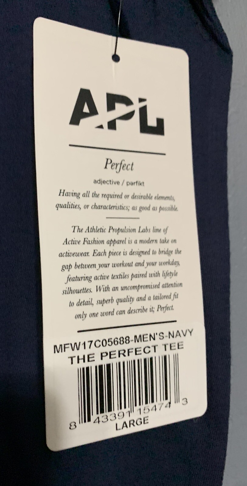APL Men's Sz Large Navy The Perfect Tee Short Sleeve T-Shirt gallery
