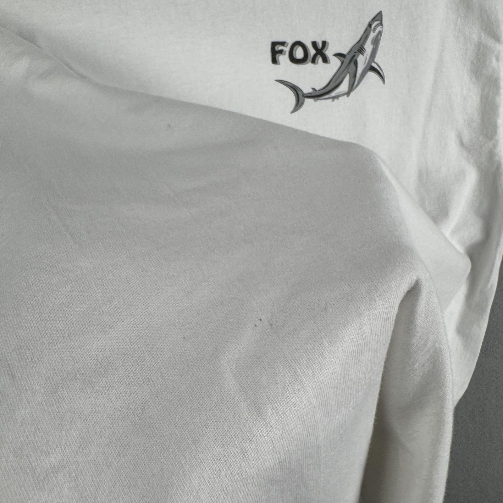 DIVE-44 Shirt Mens Large White Shark Ocean Graphic Rodney Fox Tee Made USA gallery