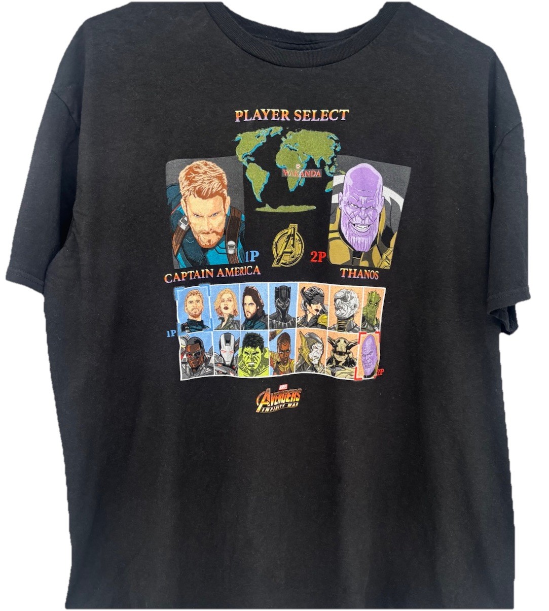 Marvel Avengers Infinity War Men’s 2X Black Graphic Logo Crew Neck T-Shirt gallery
