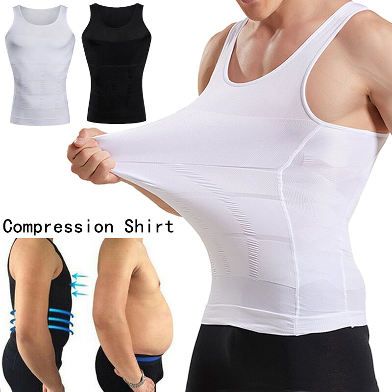 Men's Shaper Cooling T-Shirt Compression Belly Vest Slimming Underwear Tank Top gallery