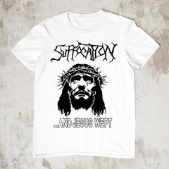 NEW Suffocation Band AND JESUS WEPT White All Size Shirt AR917