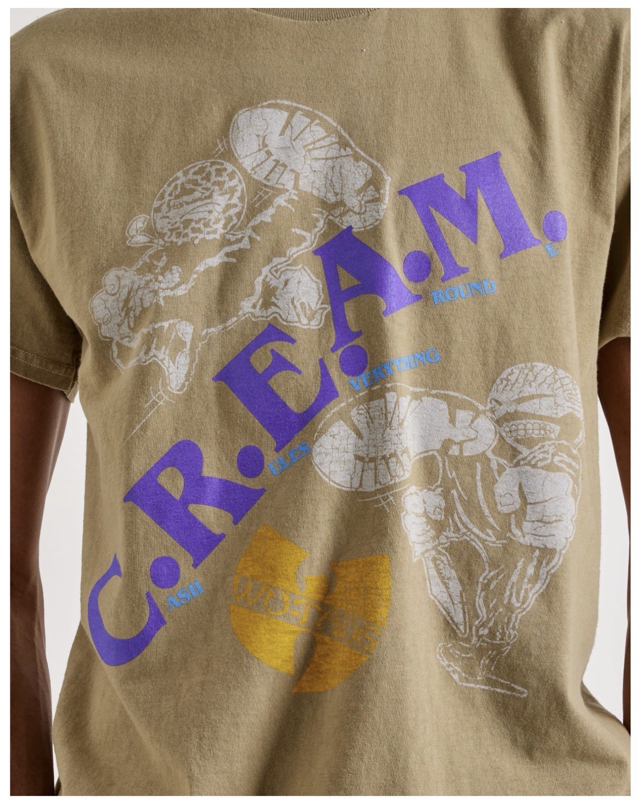 2025 Olive Green Purple WU-TANG CLAN C.R.E.A.M. TEE gallery